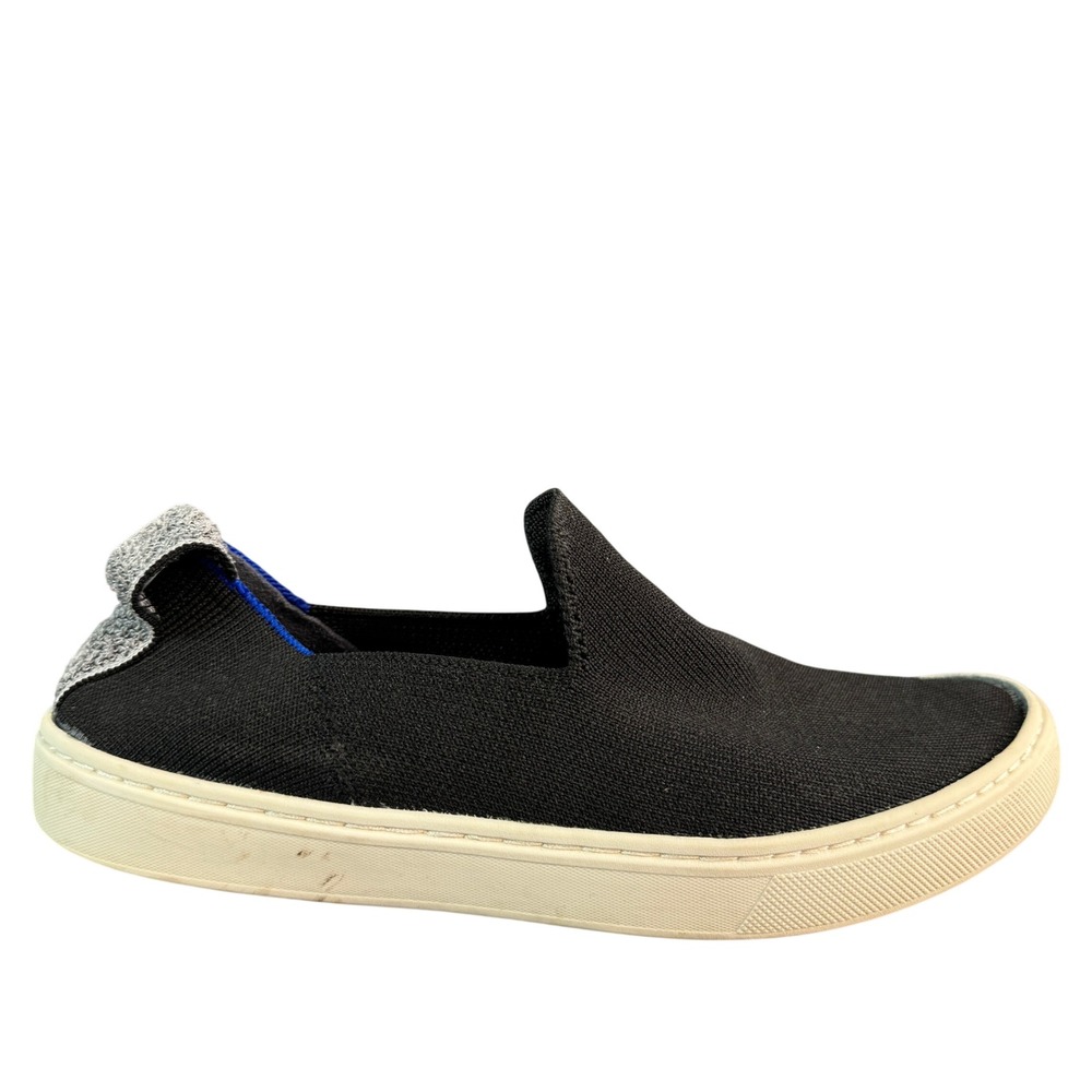 Rothys The Sneaker Black Solid Slip On Knit Shoes Size 4K